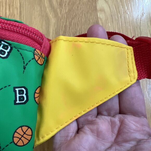 Vintage Barney Dinosaur 1992 Lyons Group Vinyl Belt Bag Fanny Pack Basketball - Picture 4 of 6